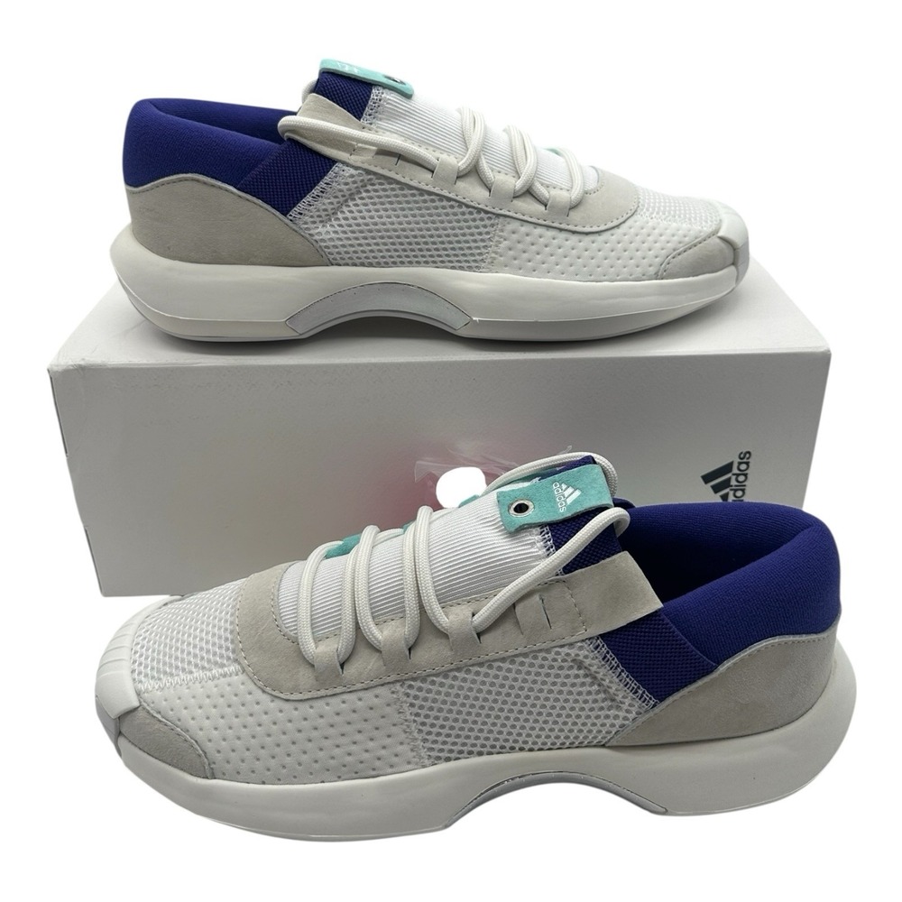 Adidas x Nice Kicks Crazy 1 ADV Shoes Men's Size 8.5 White Aqua Sneakers DB1786